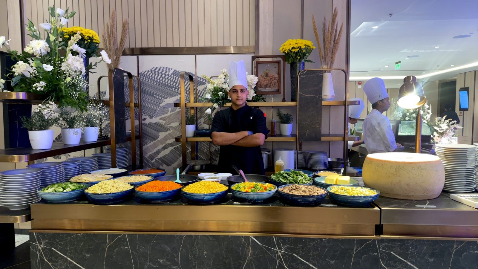 Khush Goel — co-founder and chef of The Makhana, at his live counter